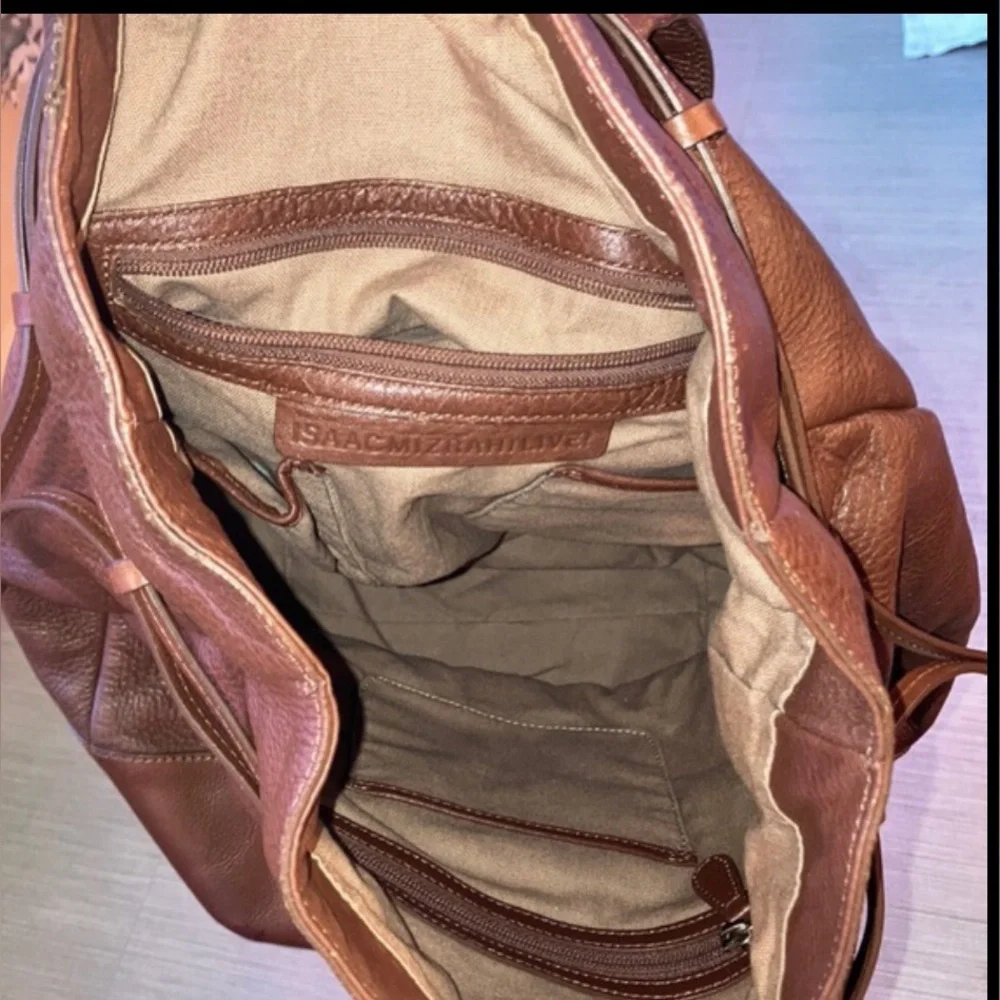 Isaac Mizrahi Live Genuine Leather Back Pack or Shoulder bag 17”x11.5”x10.25”